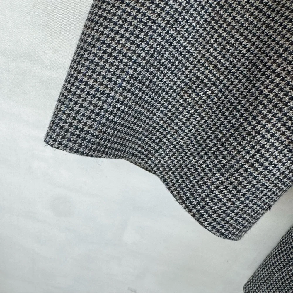 Lauren Ralph Lauren Houndstooth Blazer Mens‎ 44L Wool Silk Sport Coat